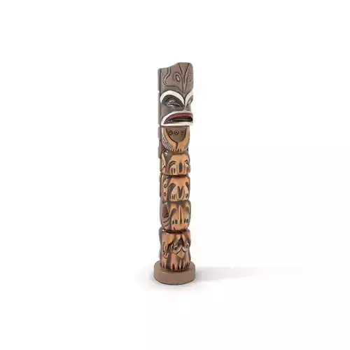 Traditional Wooden Totem Pole Model Pack