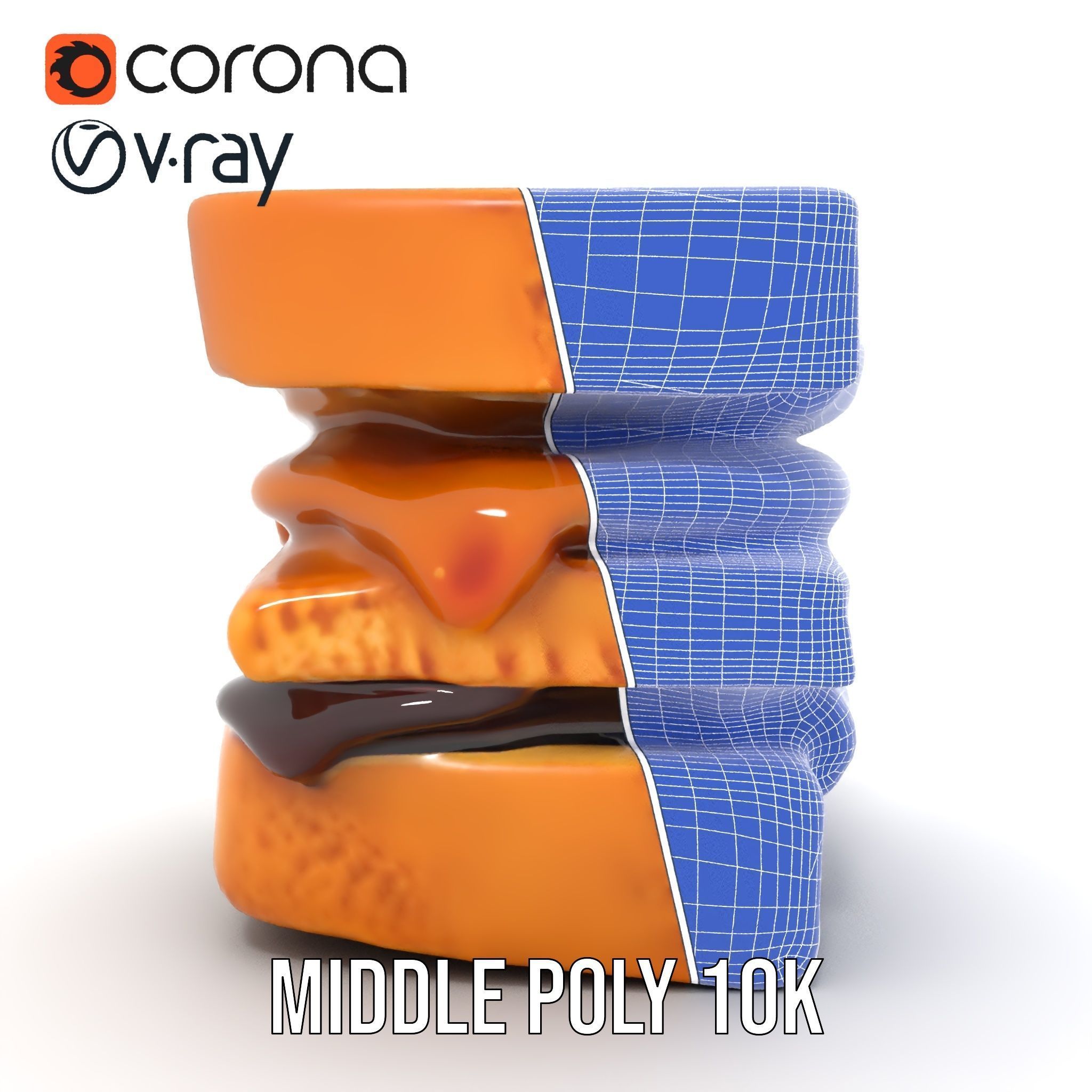 Peanut Butter Jelly Sandwich D Model Pack Low-poly 3D model_26