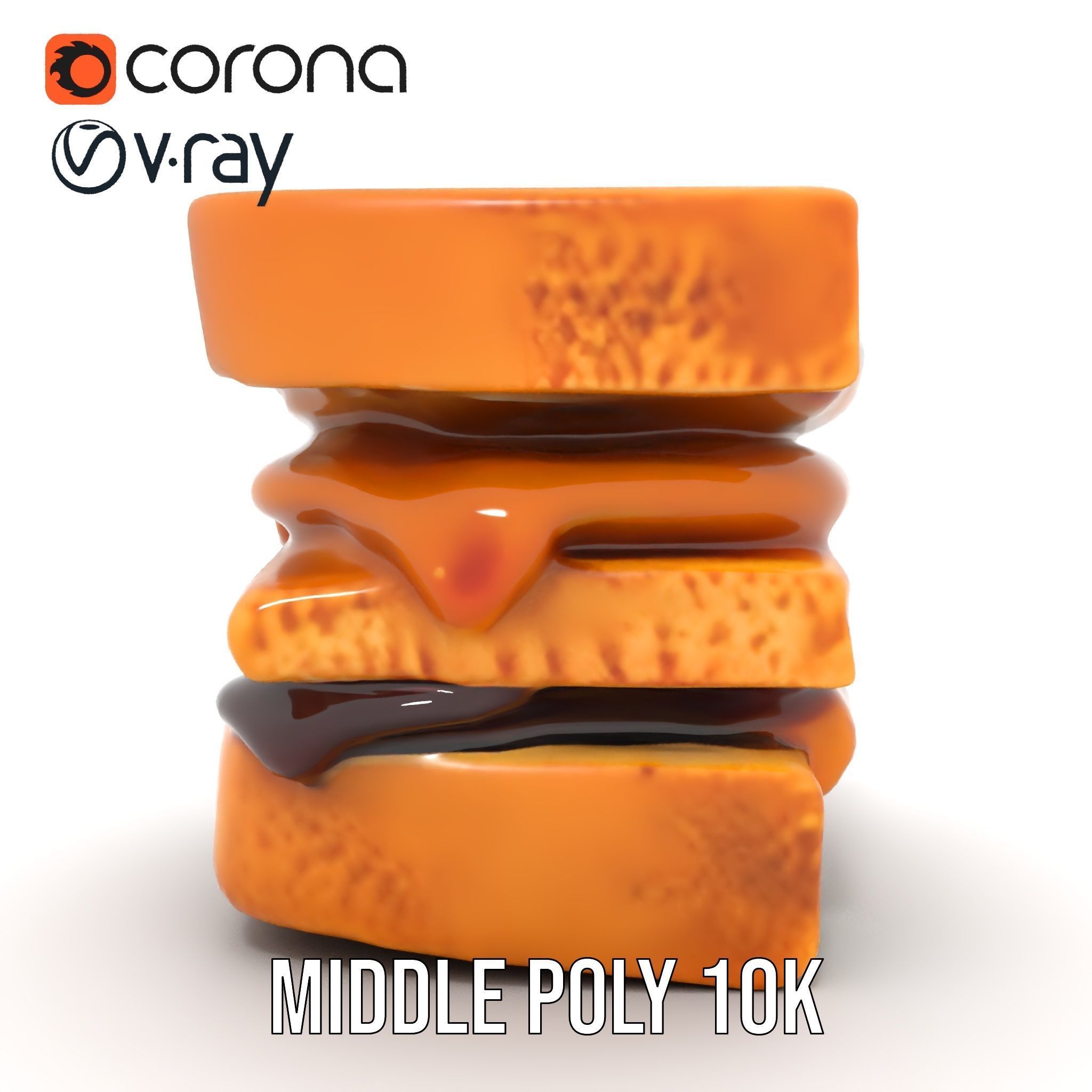 Peanut Butter Jelly Sandwich D Model Pack Low-poly 3D model_14