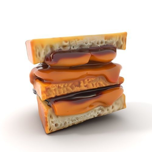 Peanut Butter Jelly Sandwich D Model Pack Low-poly 3D model