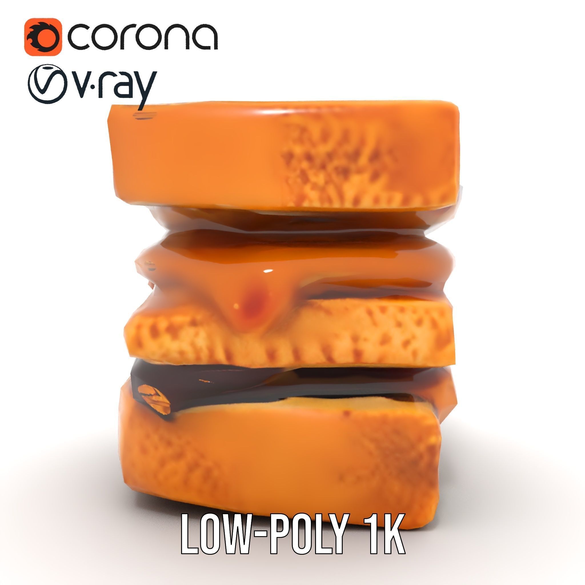 Peanut Butter Jelly Sandwich D Model Pack Low-poly 3D model_13