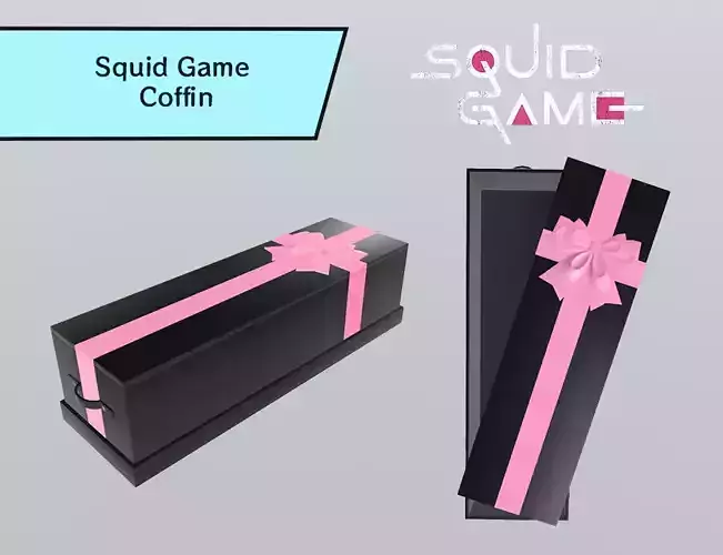 Squid Game-Inspired Coffin Low-poly 3D model