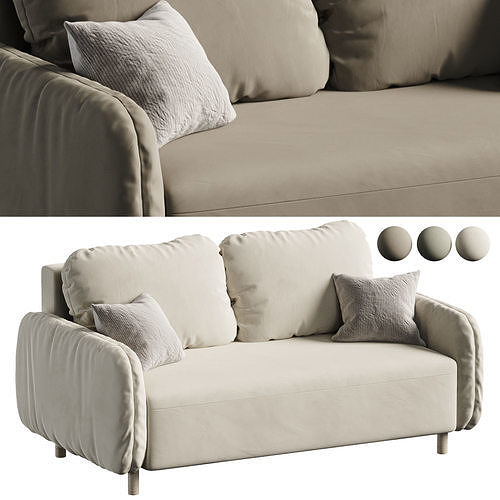 Sofa Straight Weight M Mini 3D model