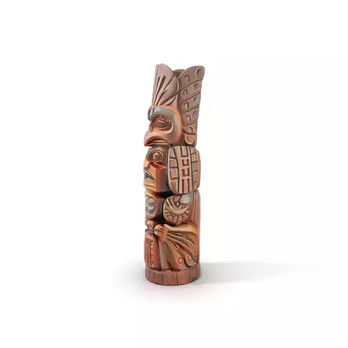 Carved Wood Totem Model Pack