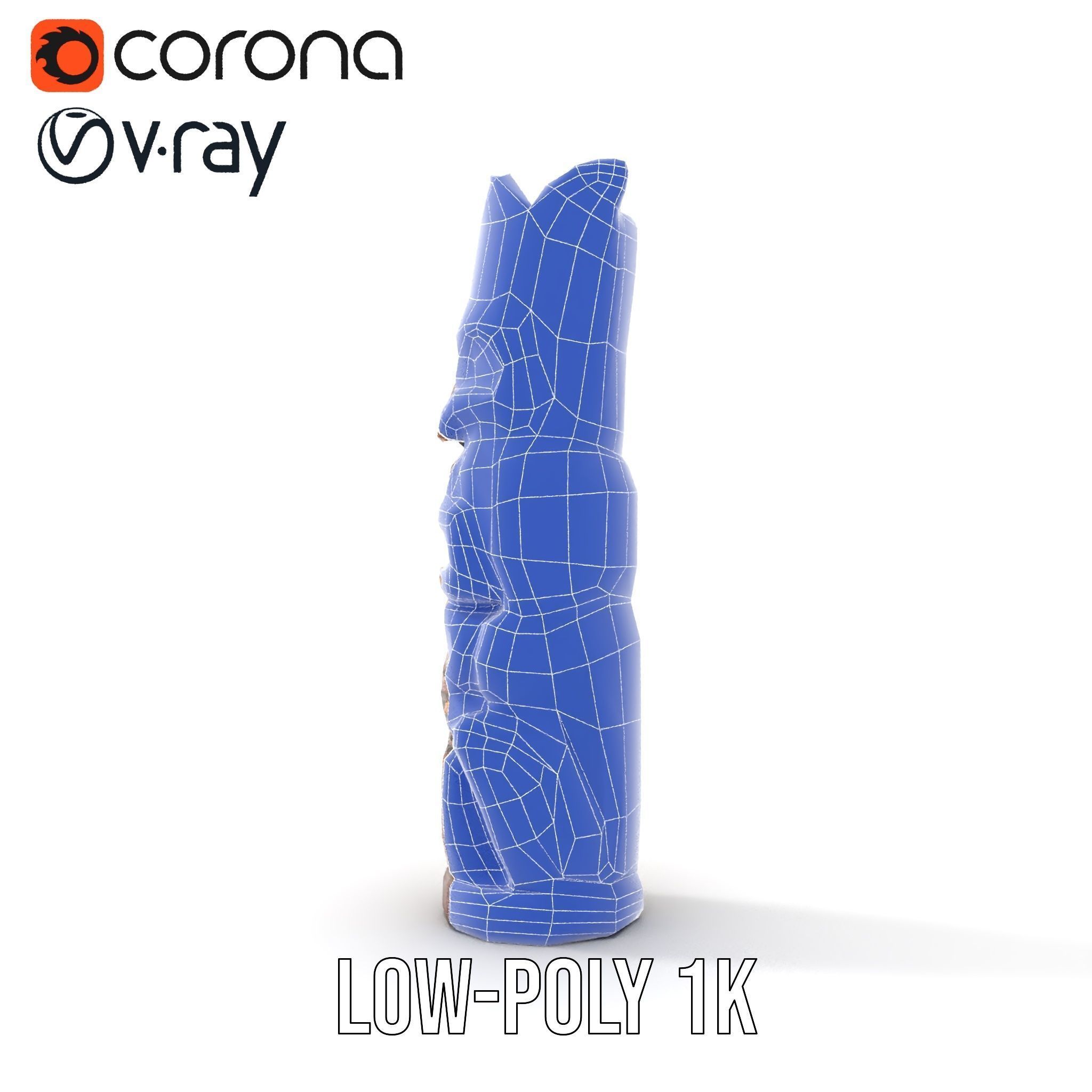 Carved Wood Totem Model Pack Low-poly 3D model_28