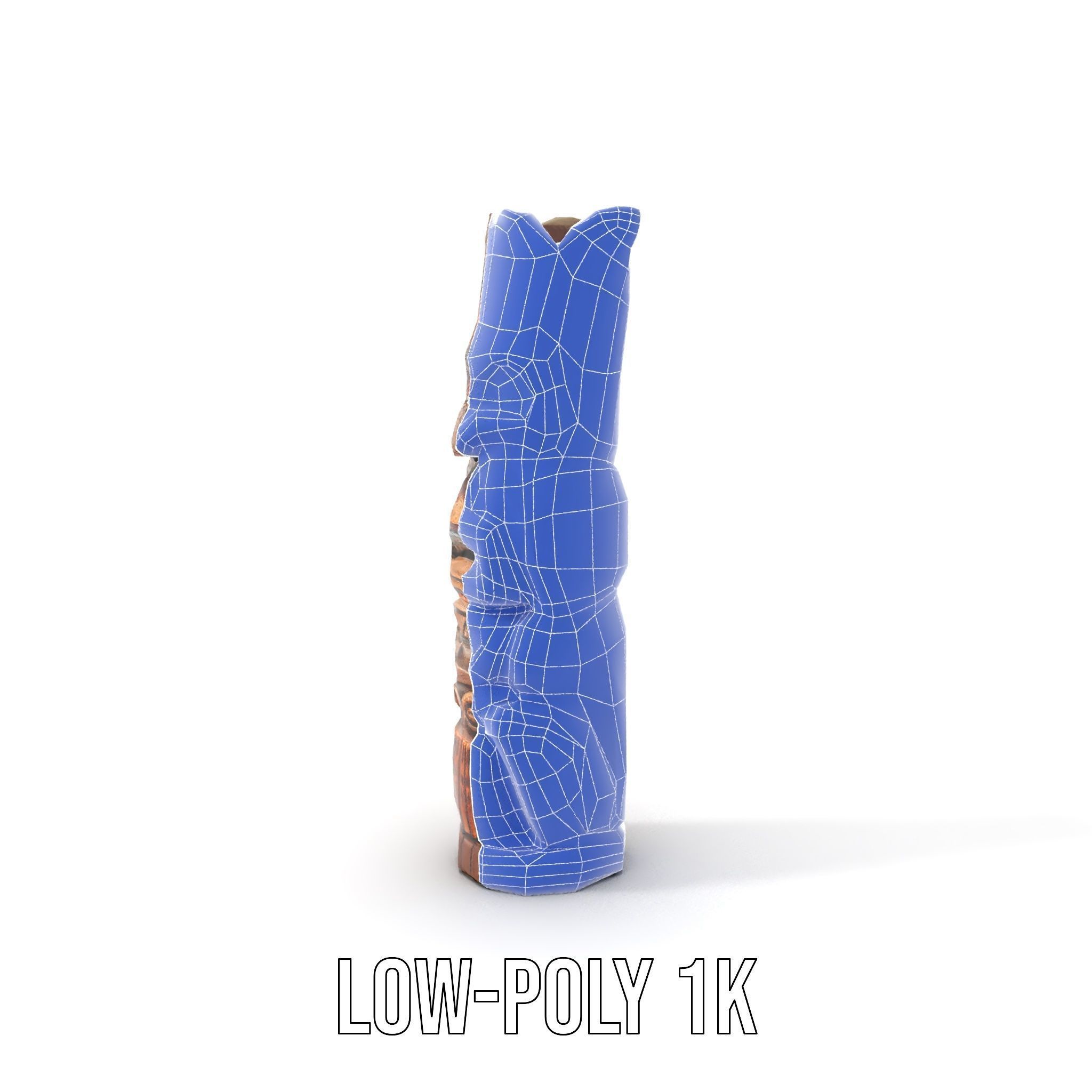 Carved Wood Totem Model Pack Low-poly 3D model_26