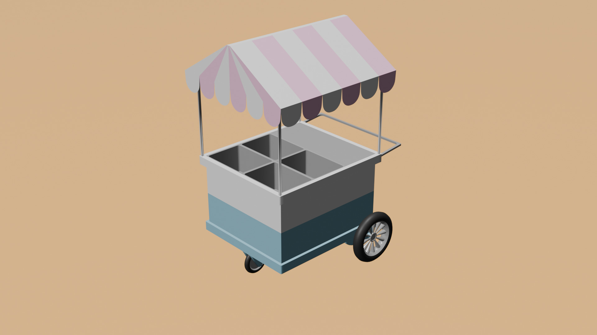 Low poly ice creams cars and trucks Summer assets pack part II Low-poly 3D model_4