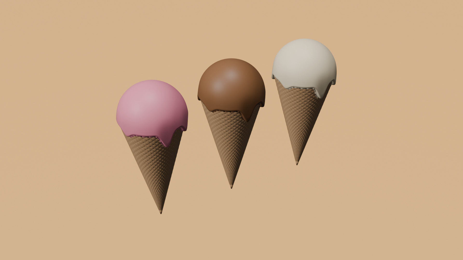 Low poly ice creams cars and trucks Summer assets pack part II Low-poly 3D model_7