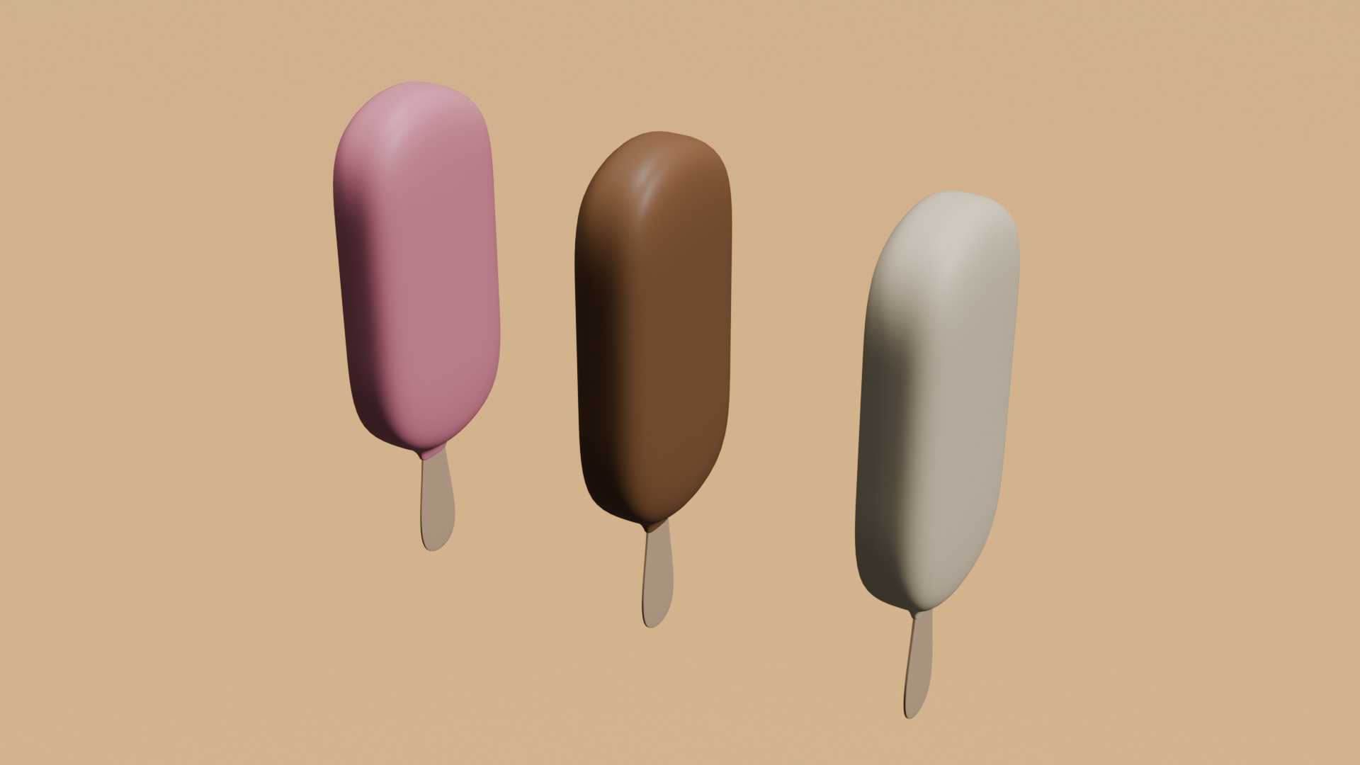 Low poly ice creams cars and trucks Summer assets pack part II Low-poly 3D model_9