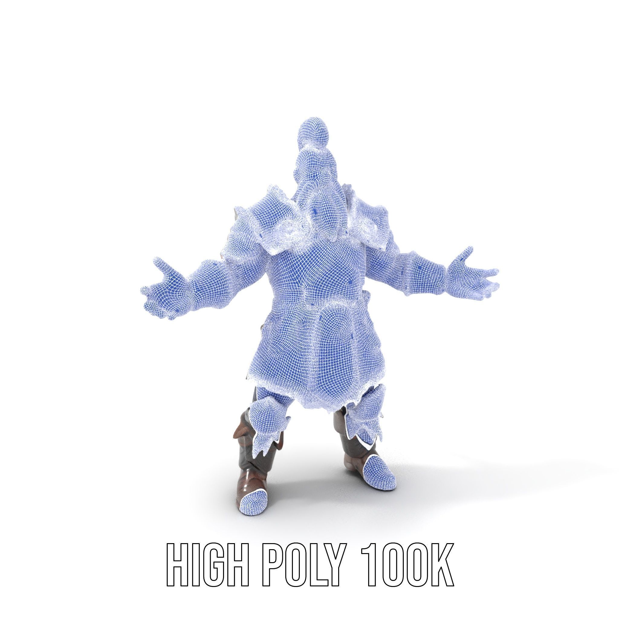 Warrior Barbarian Rigged and Animated D Character Model Low-poly 3D model_4