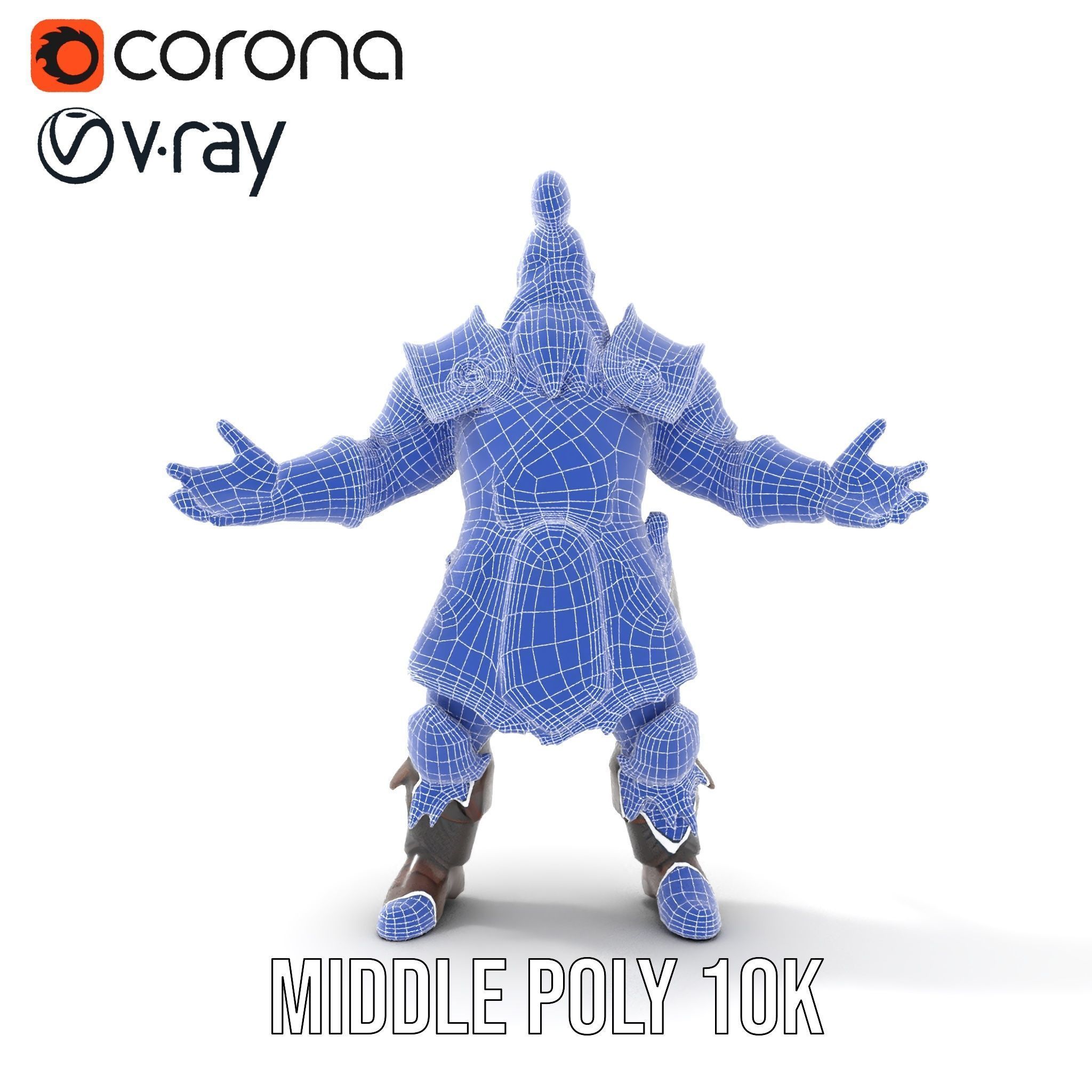 Warrior Barbarian Rigged and Animated D Character Model Low-poly 3D model_23