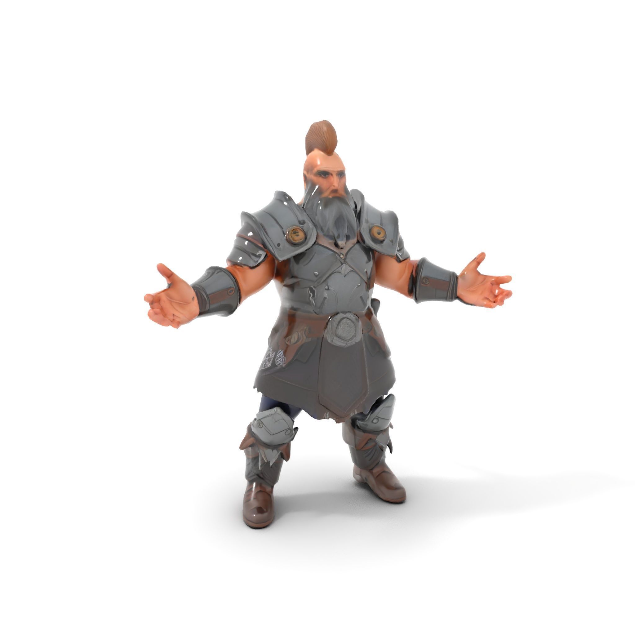 Warrior Barbarian Rigged and Animated D Character Model Low-poly 3D model_14