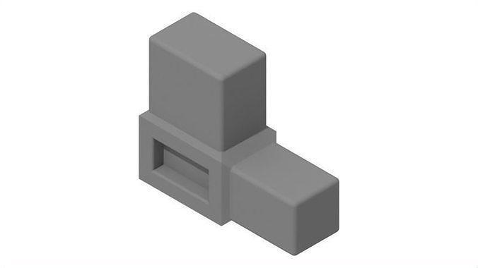 L-Shaped Steel Tube Joint Fits 30x20mm-20x20mm Box Profiles 3D print model