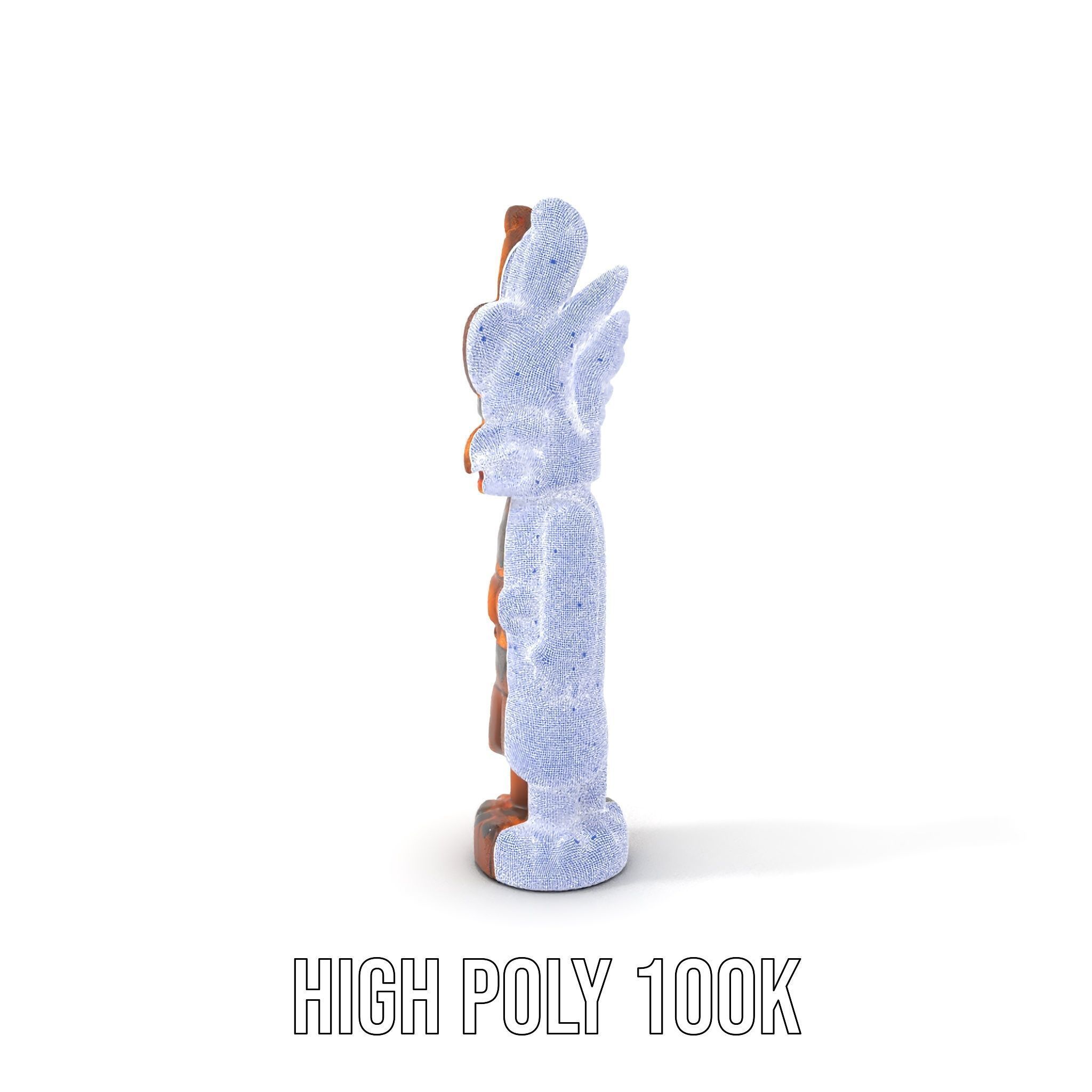 Totem Pole Model Pack with Tribal Details Low-poly 3D model_4