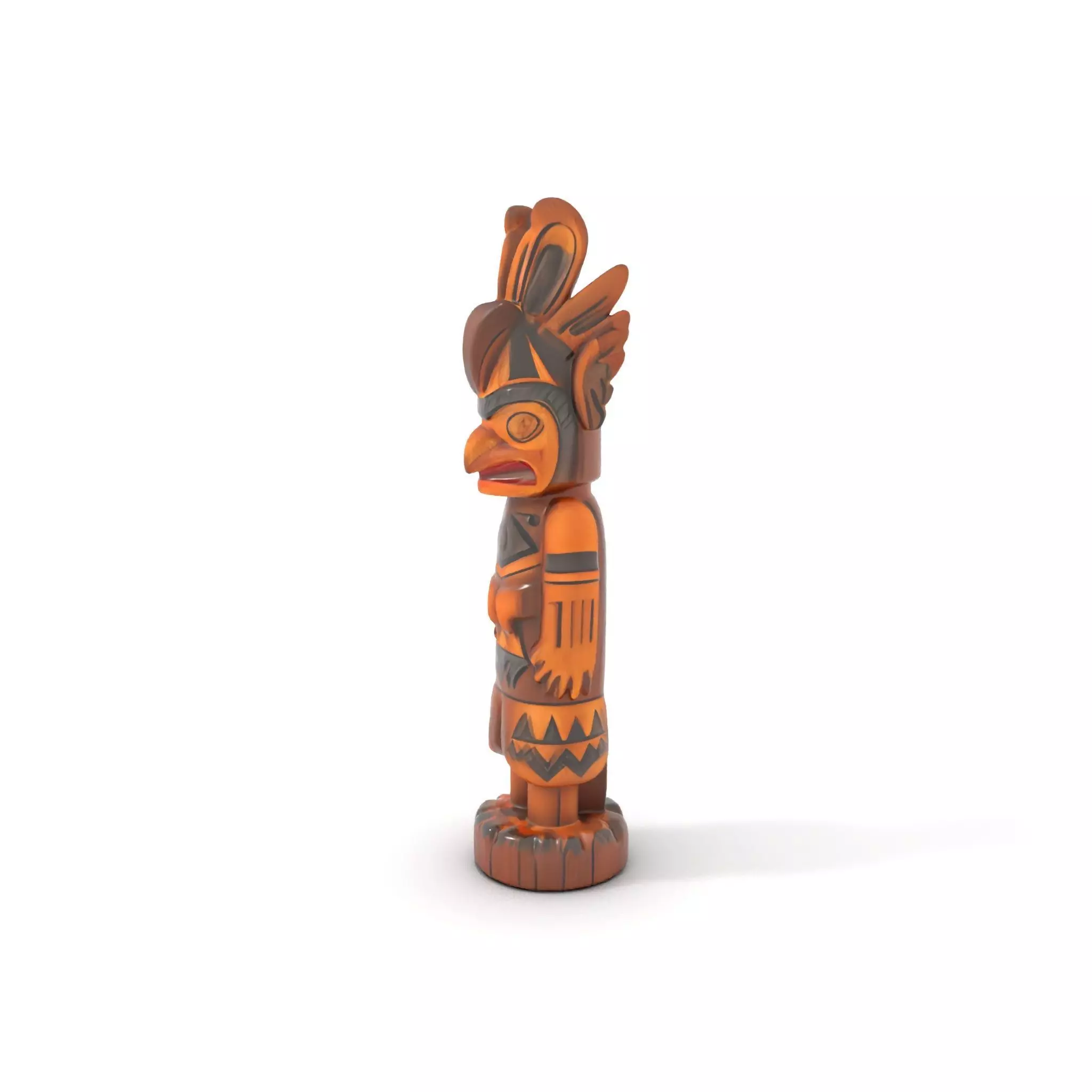 Totem Pole Model Pack with Tribal Details Low-poly 3D model_0