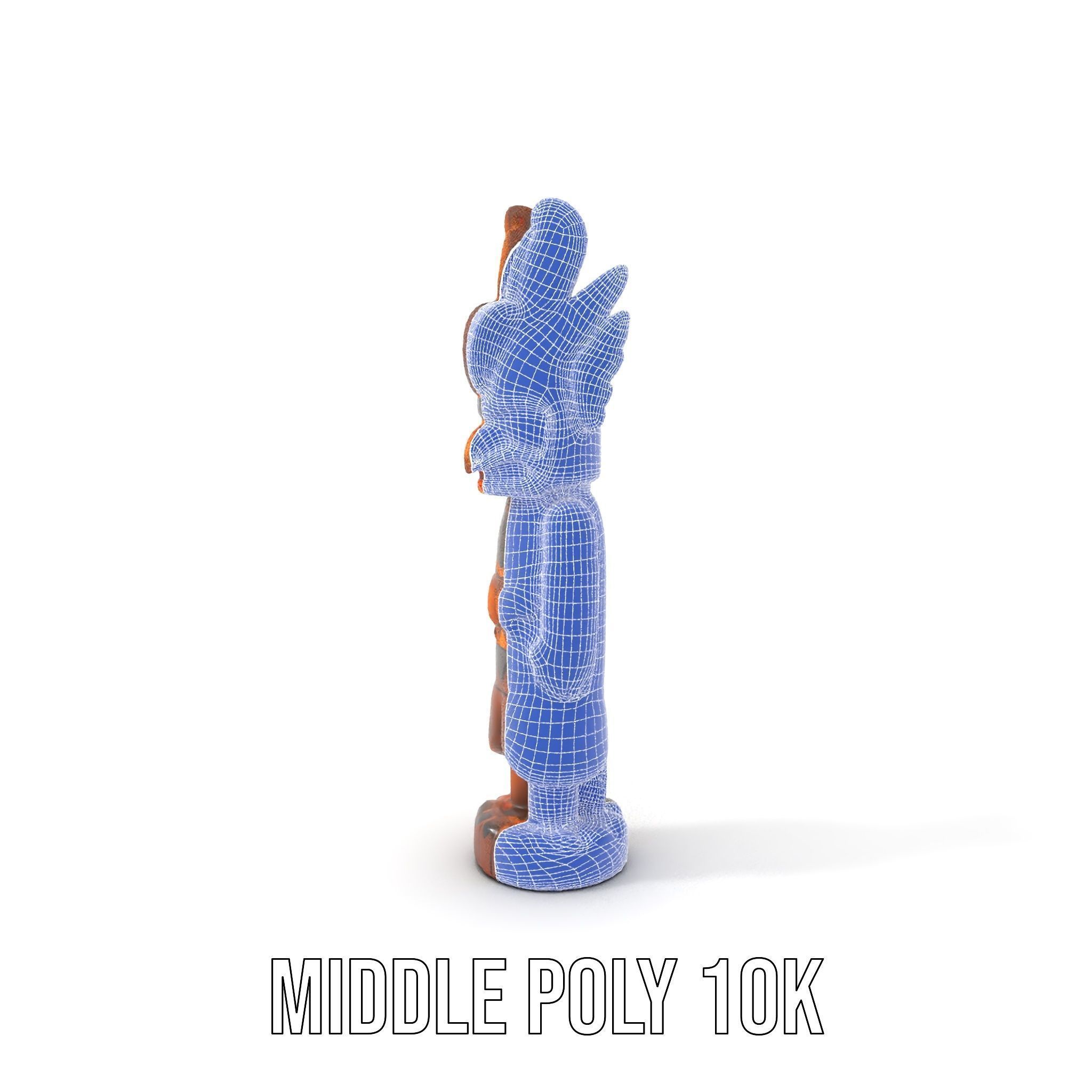 Totem Pole Model Pack with Tribal Details Low-poly 3D model_16
