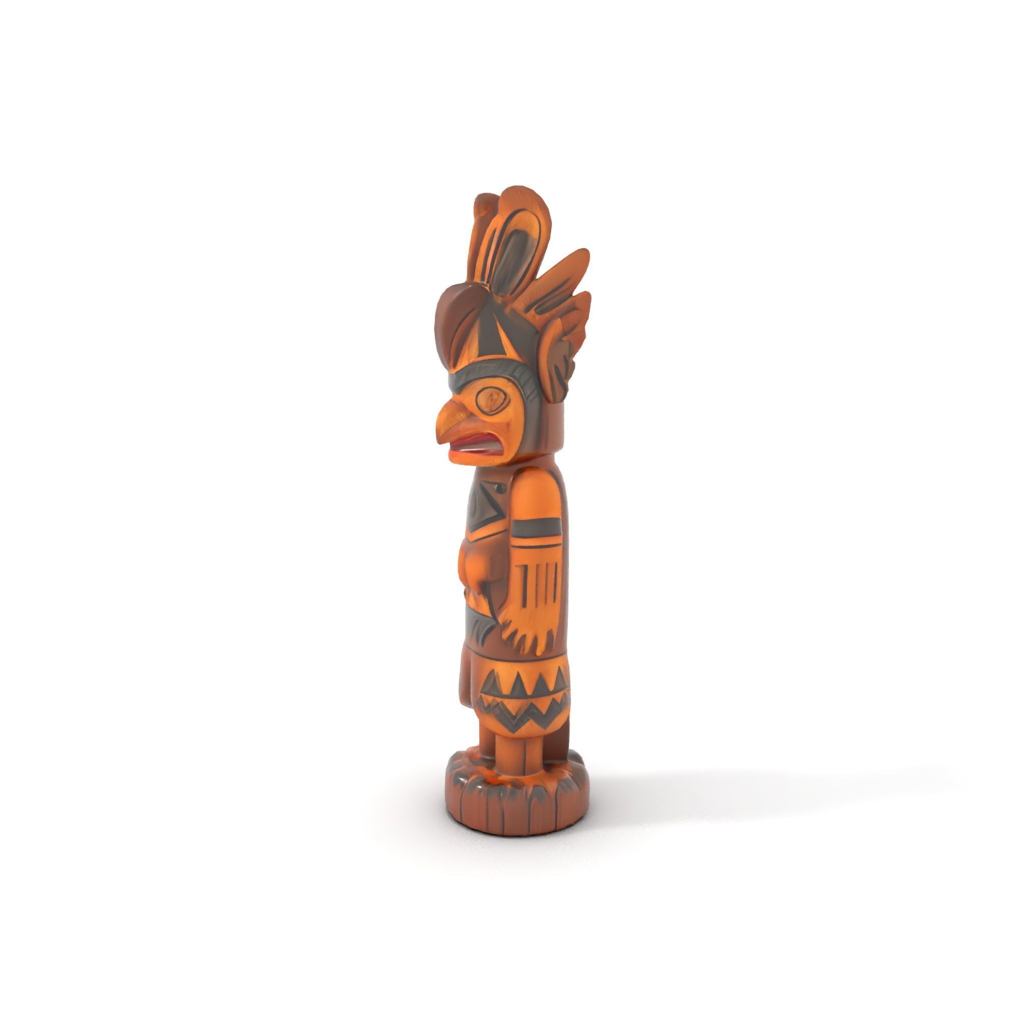 Totem Pole Model Pack with Tribal Details Low-poly 3D model_6
