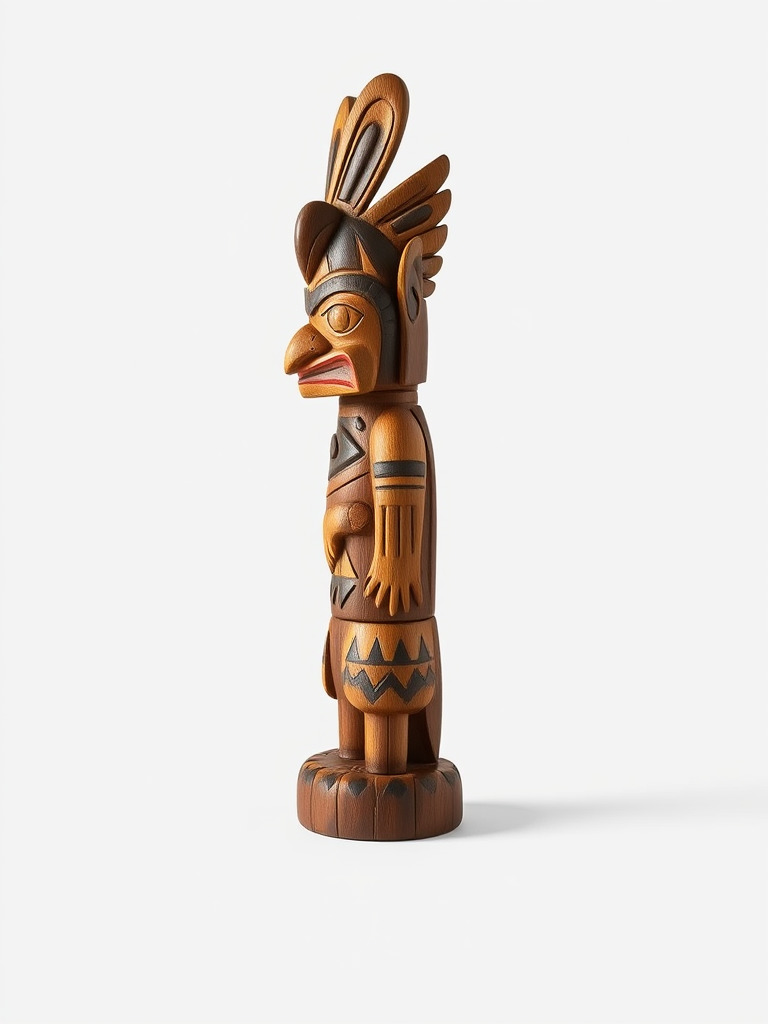 Totem Pole Model Pack with Tribal Details Low-poly 3D model_2