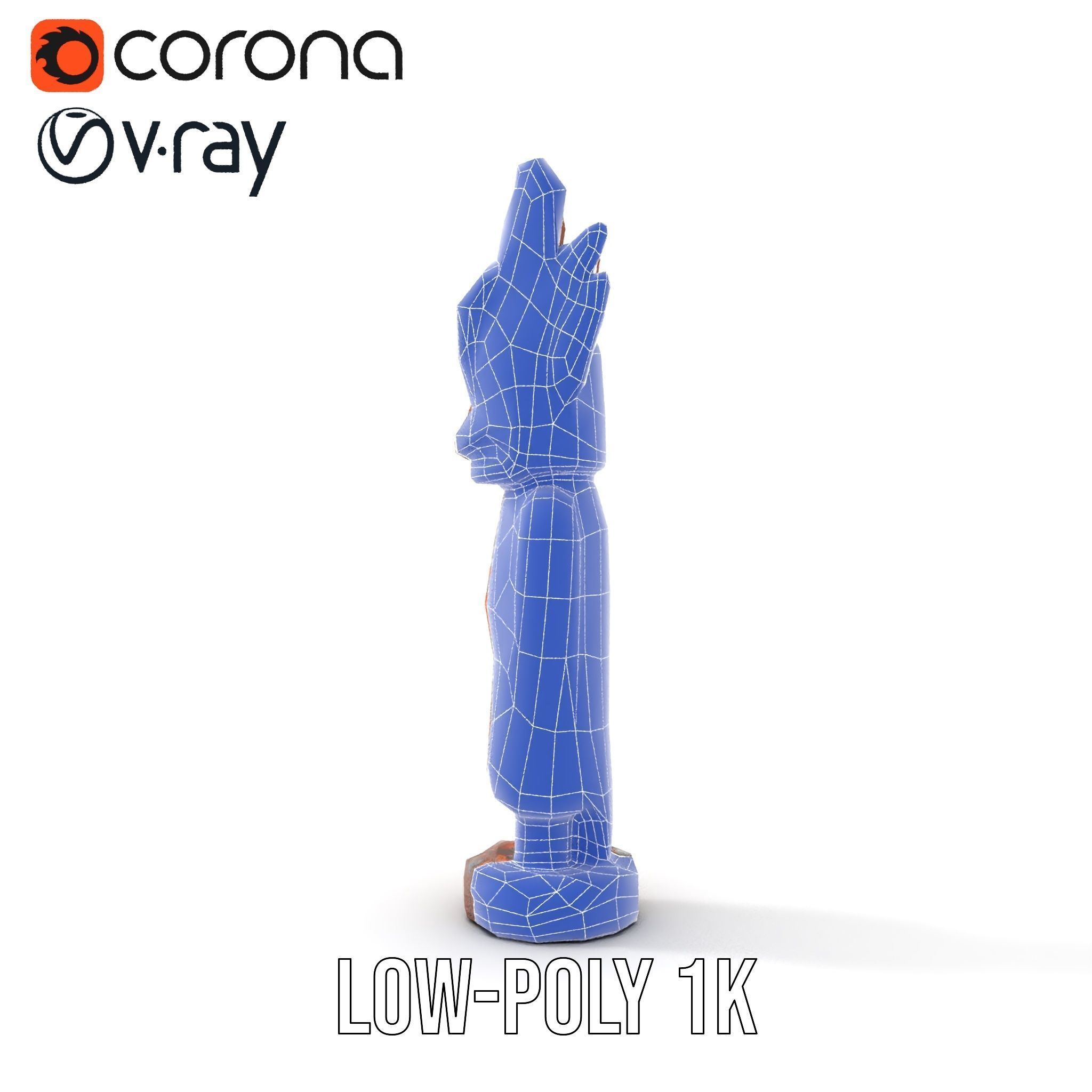 Totem Pole Model Pack with Tribal Details Low-poly 3D model_28