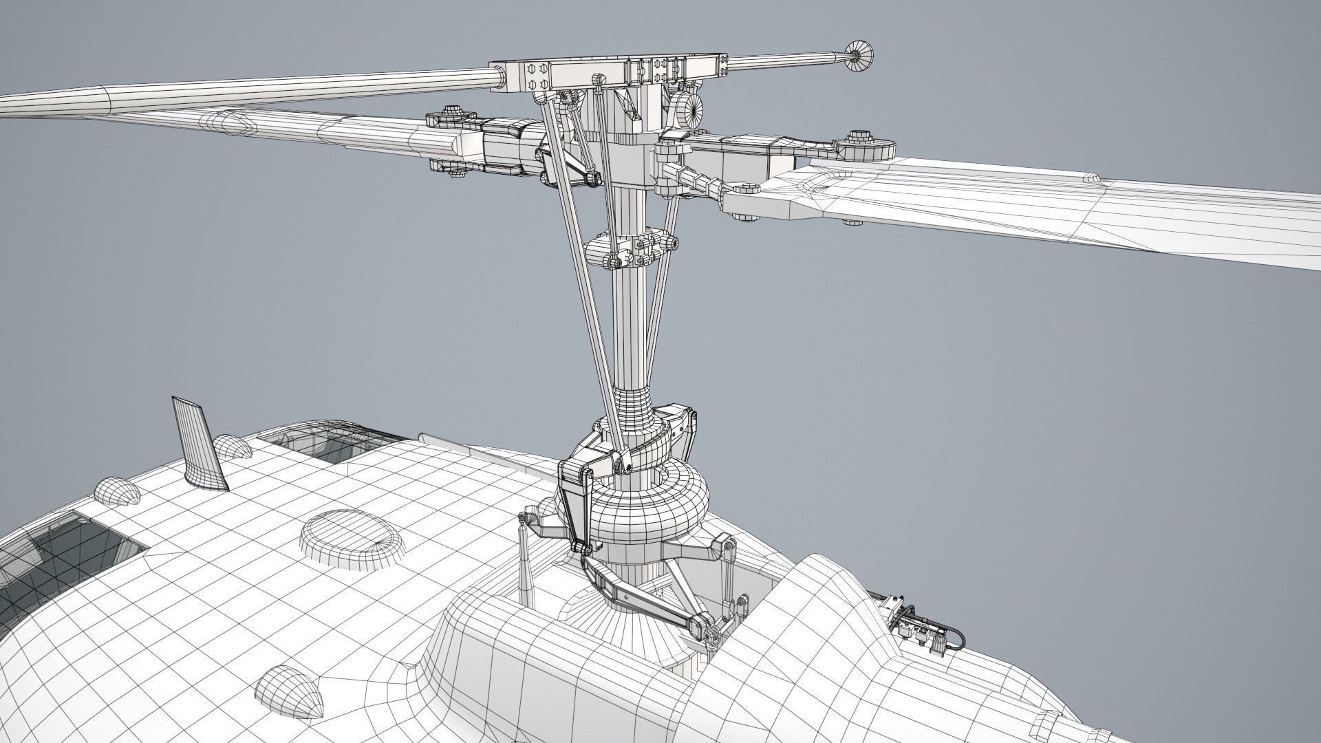 Bell UH-1B Australian Navy Static Low-poly 3D model_35