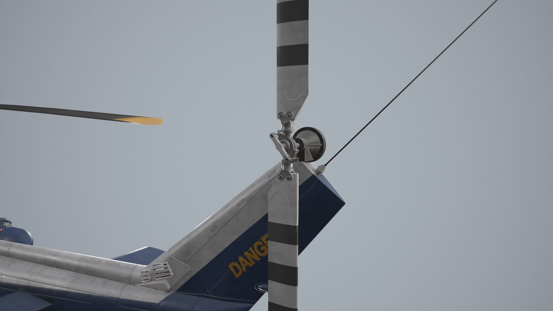 Bell UH-1B Australian Navy Static Low-poly 3D model_12