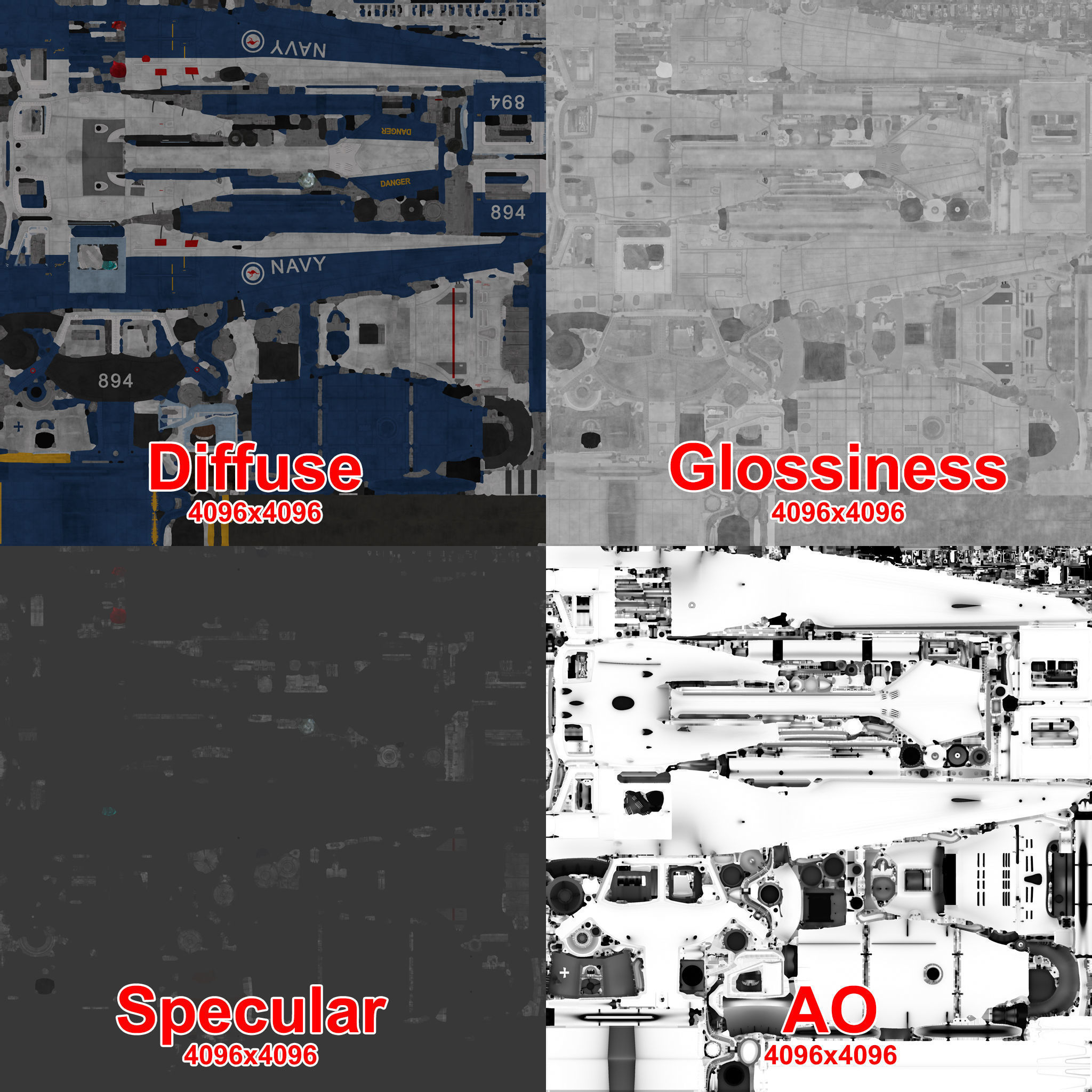 Bell UH-1B Australian Navy Static Low-poly 3D model_40