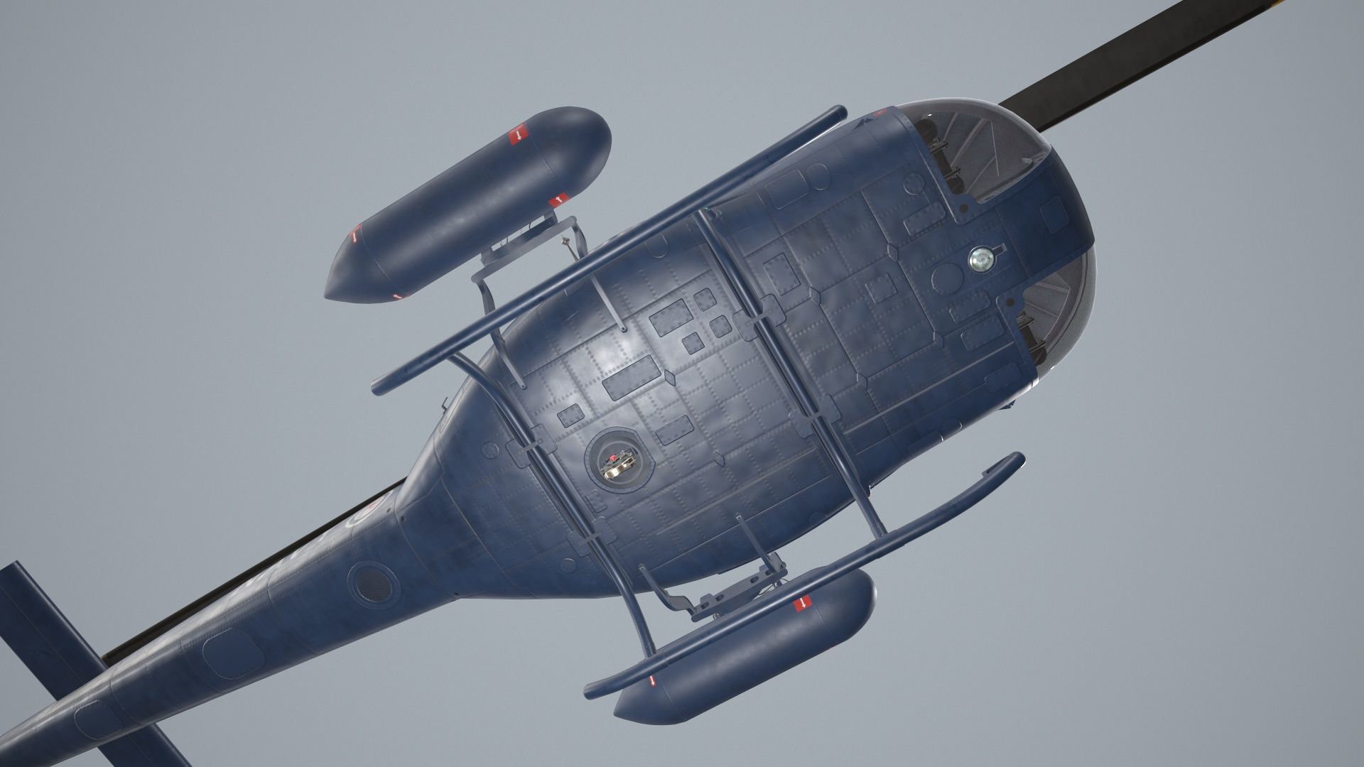 Bell UH-1B Australian Navy Static Low-poly 3D model_8