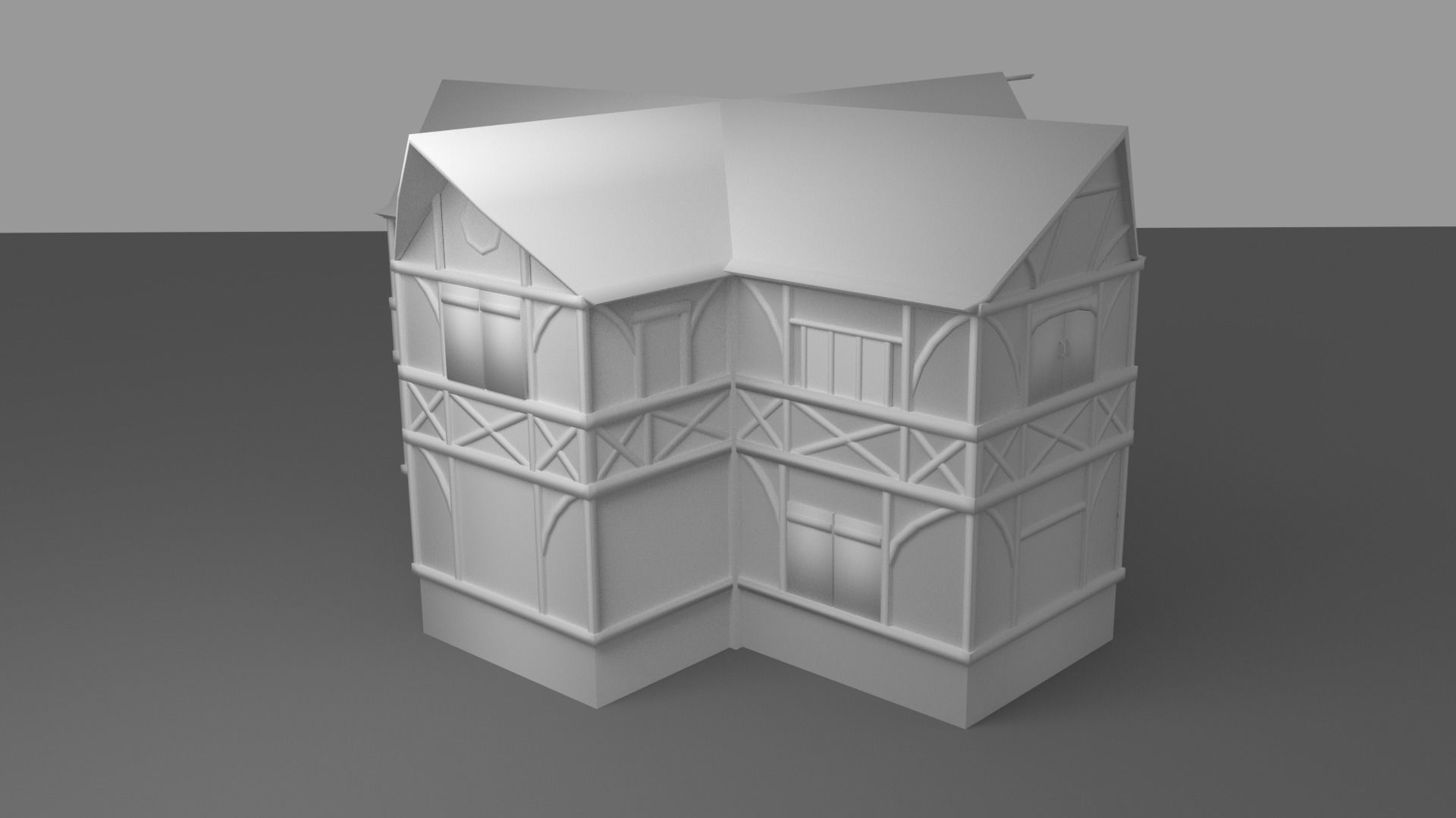 Medieval Tavern Low-poly 3D model_4