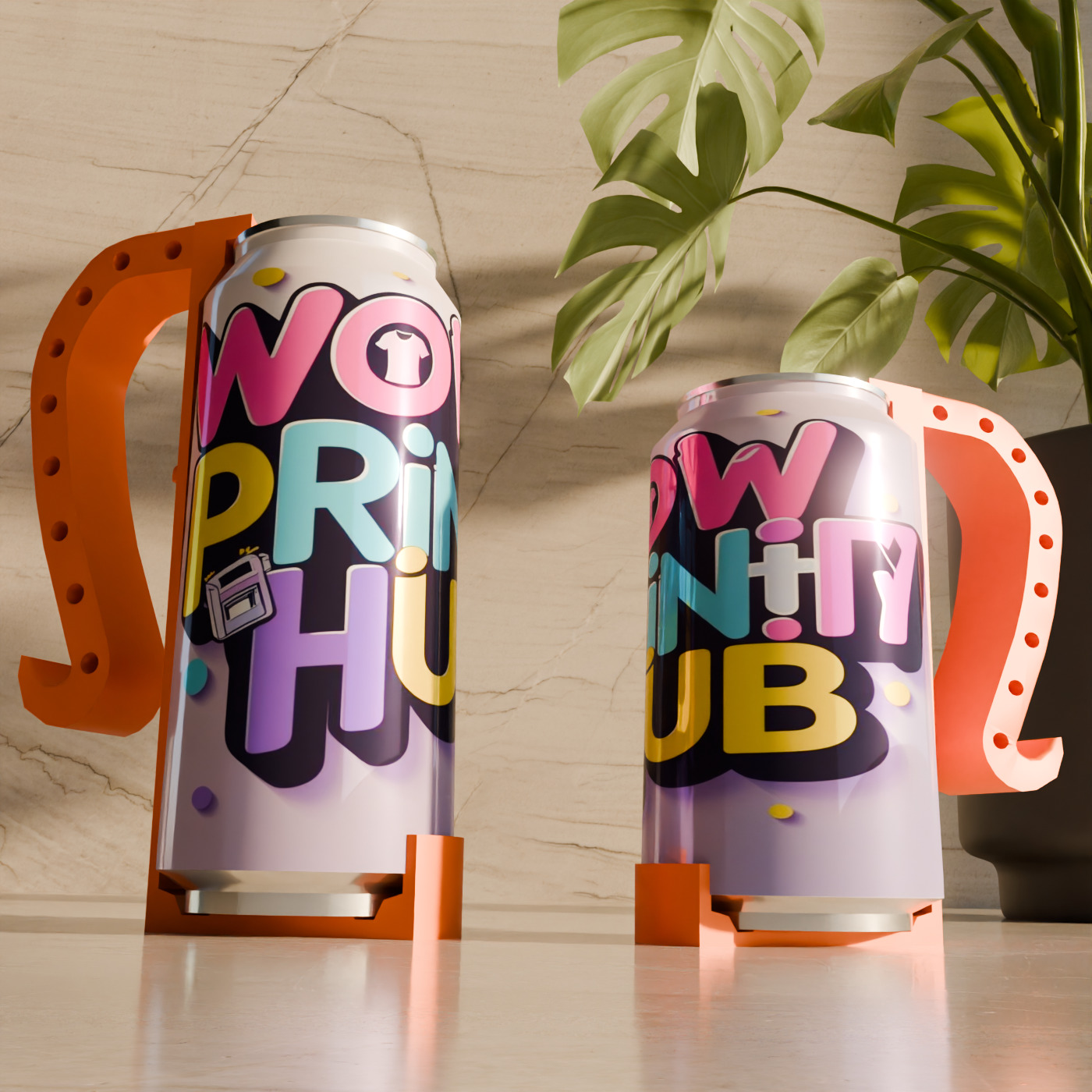 Can Handle STL Beer Soda Can Grip 12oz 16oz 3D print model_2