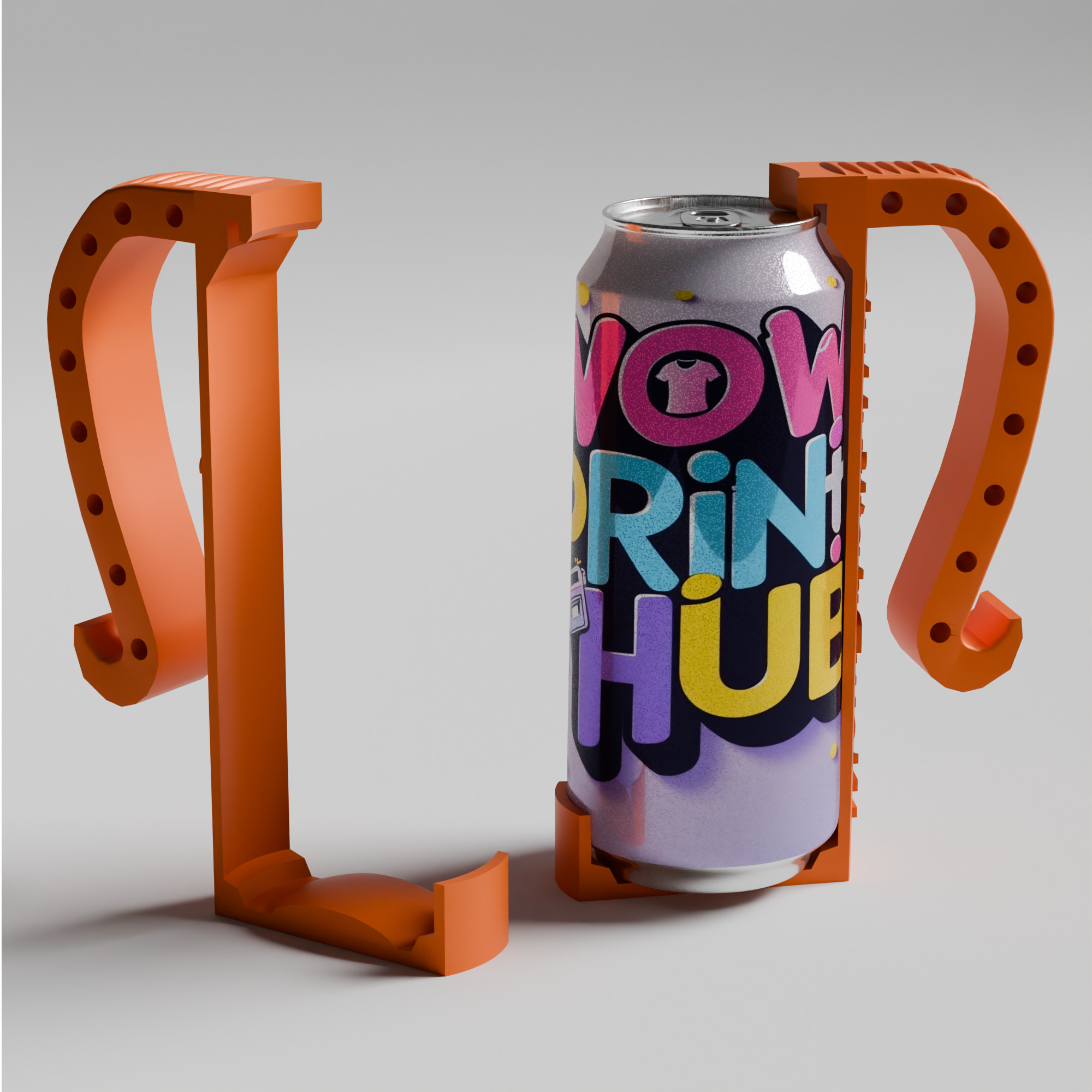Can Handle STL Beer Soda Can Grip 12oz 16oz 3D print model_1