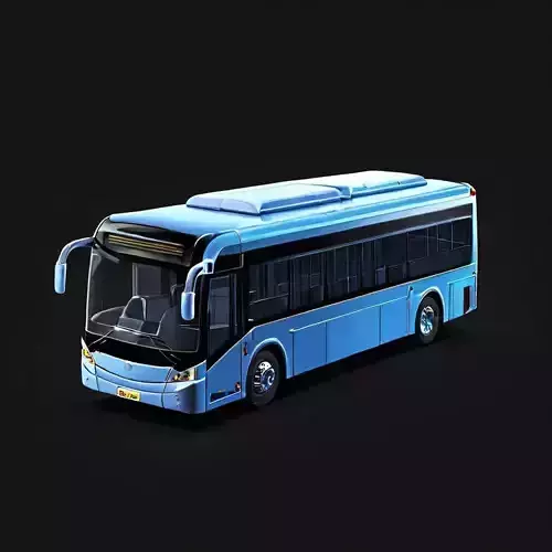 Realistic Modern City Bus 3D Model Low-poly 3D model