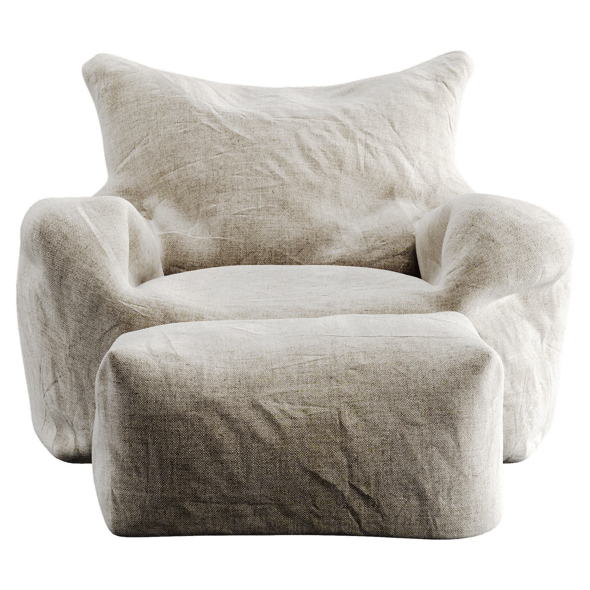 Bean Bag Low-poly 3D model_37