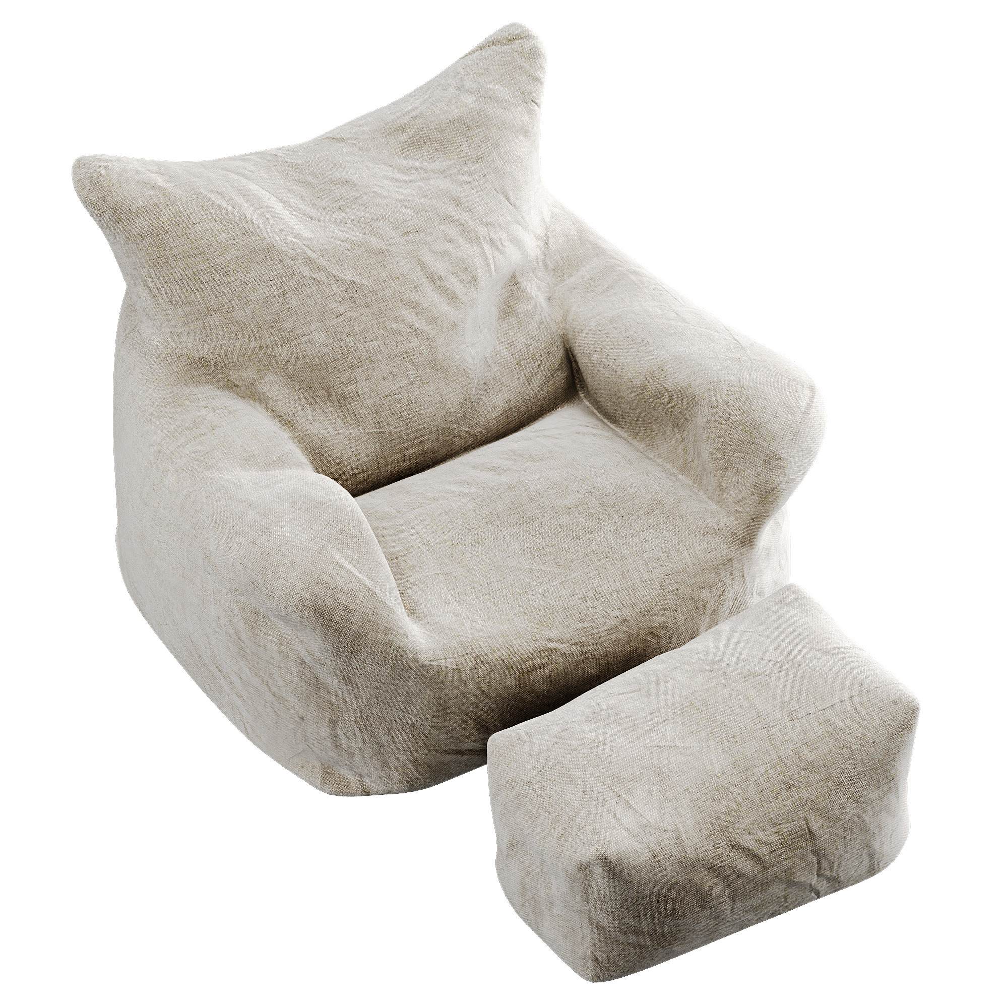 Bean Bag Low-poly 3D model_34