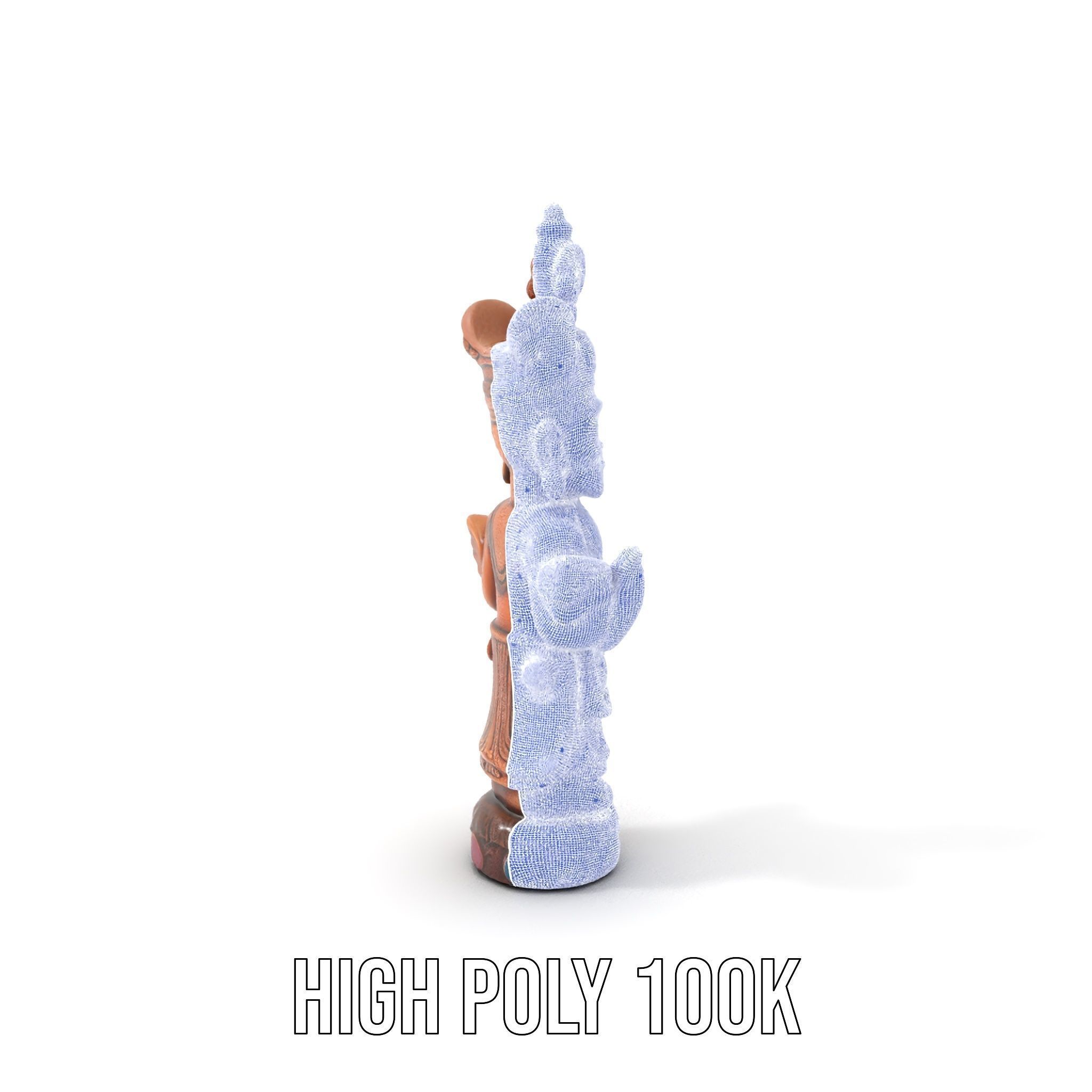 Ornate Wooden Sculpture Model Pack Low-poly 3D model_4