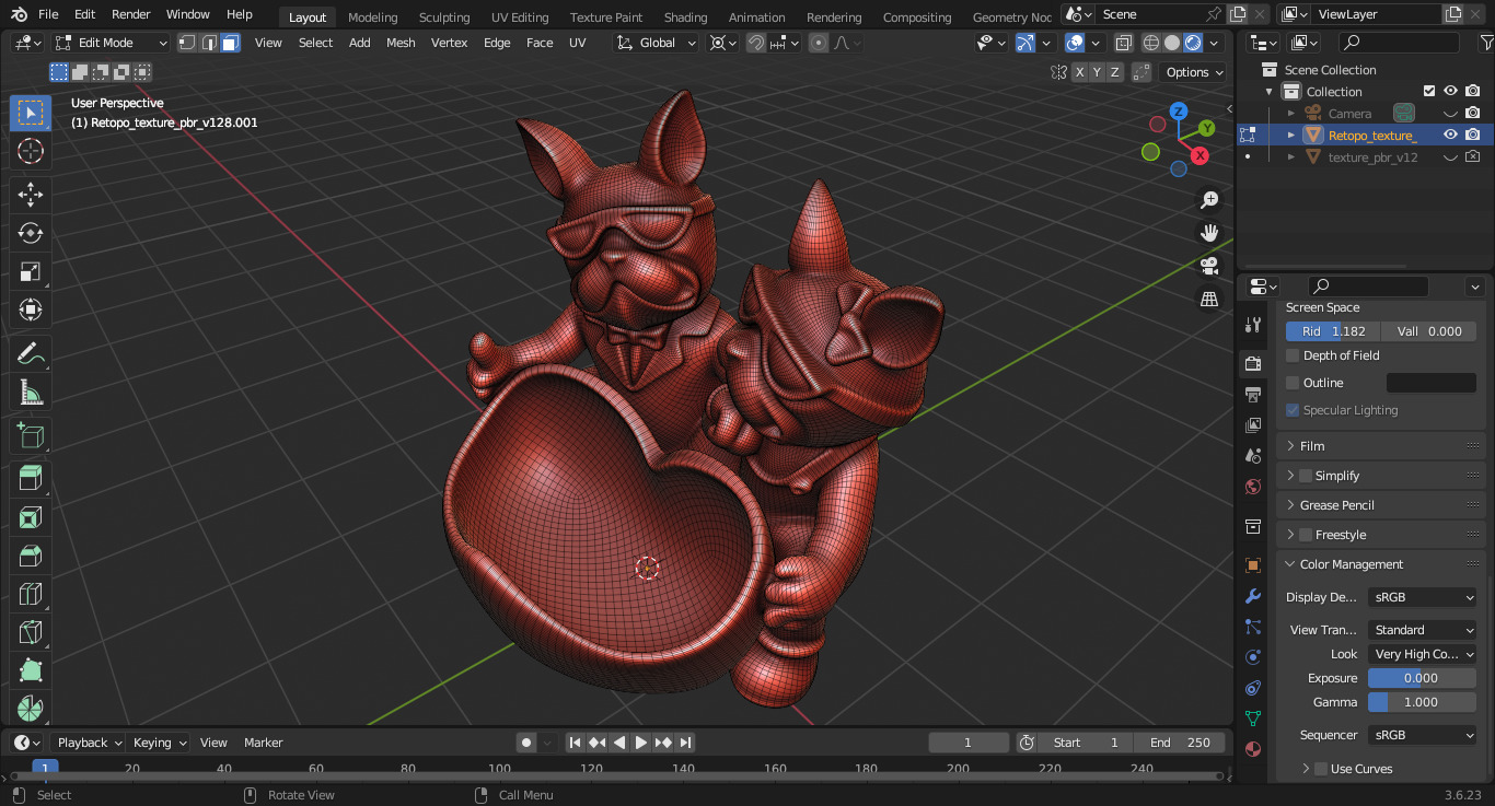 French Bulldog Couple Tray 3D print model_10