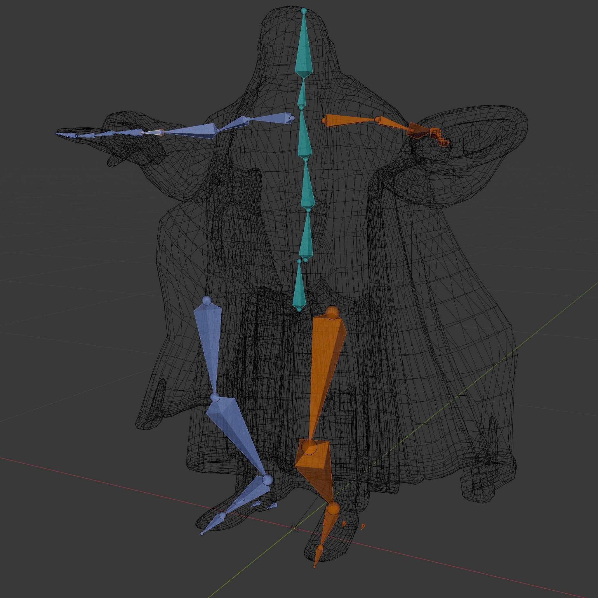 Wise Wizard Character Model Rigged and Animated Low-poly 3D model_6
