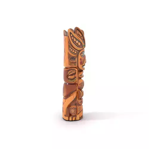 Wooden Totem Pole Model Pack  Detailed Tribal Sculpture