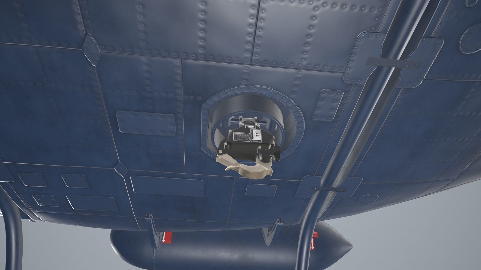 Bell UH-1B Australian Navy Basic Animation Low-poly 3D model_10