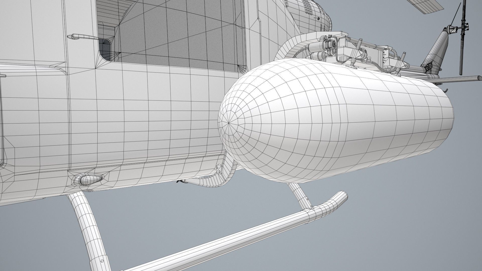Bell UH-1B Australian Navy Basic Animation Low-poly 3D model_38