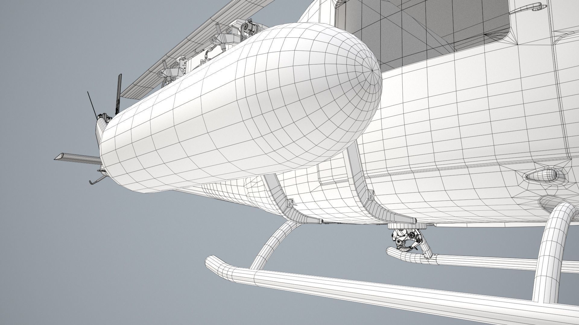 Bell UH-1B Australian Navy Basic Animation Low-poly 3D model_33