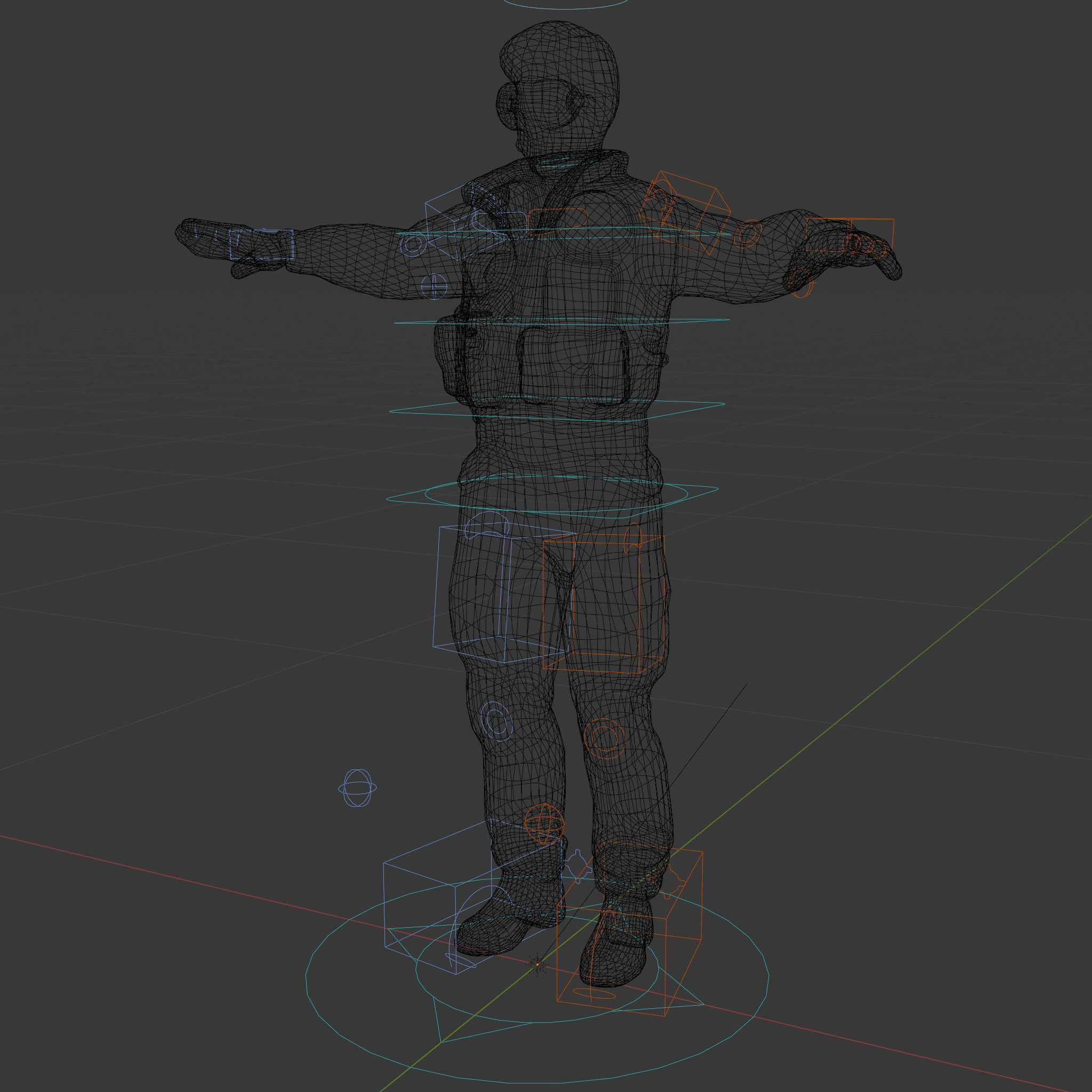 Leopard Camo Soldier Rigged and Animated D Character Model Low-poly 3D model_33