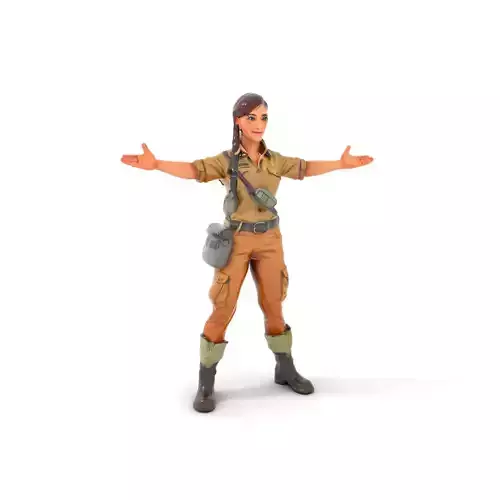 Adventurer Female Character Rigged and Animated Low-poly 3D model Adventurer Female Character Rigged and Animated Low-poly 3D model