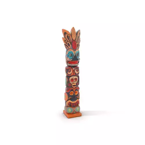 Decorative Totem Pole Statue D Model Pack