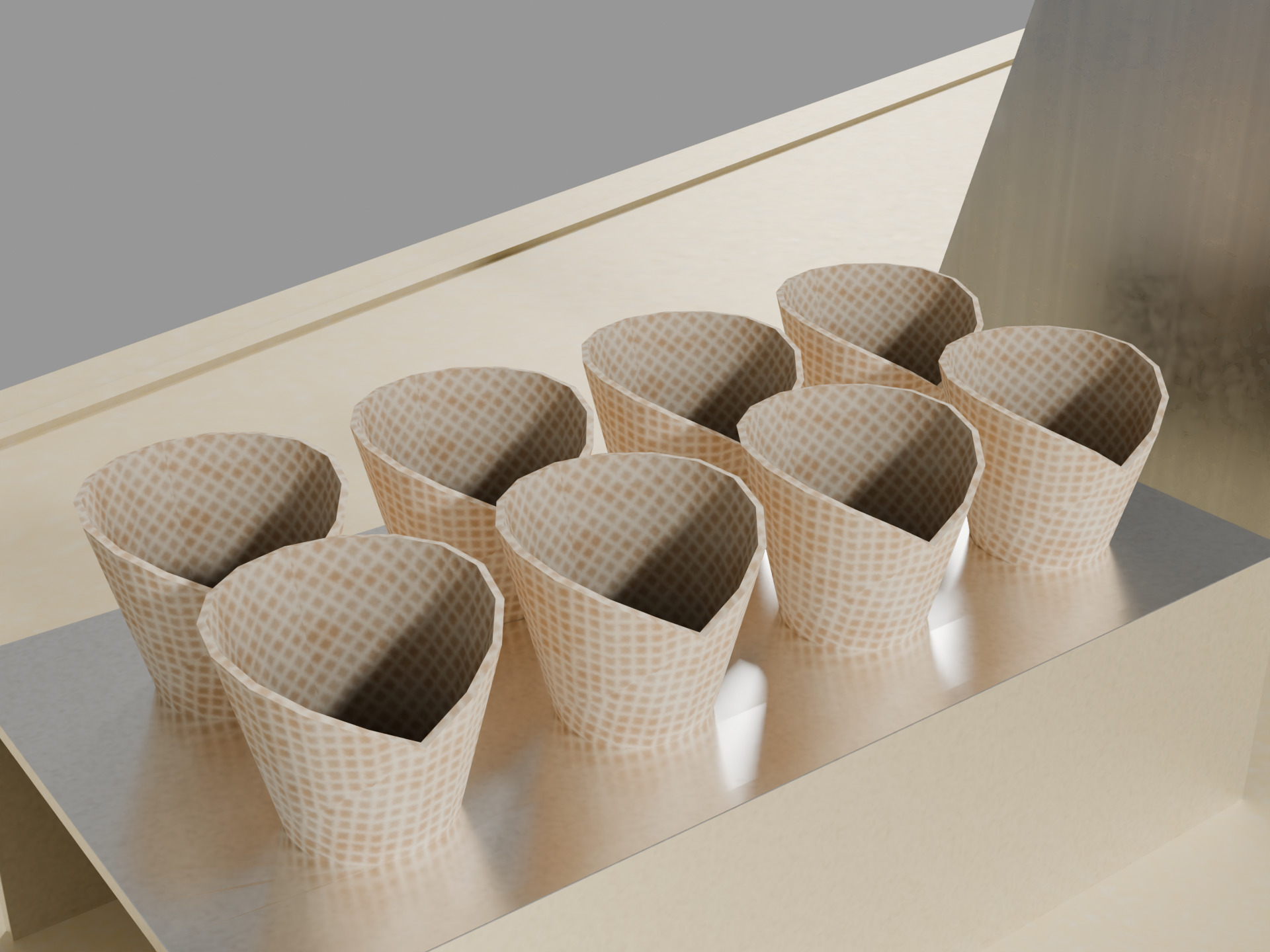 Stylized Ice Cream Cart Low-poly 3D model_1