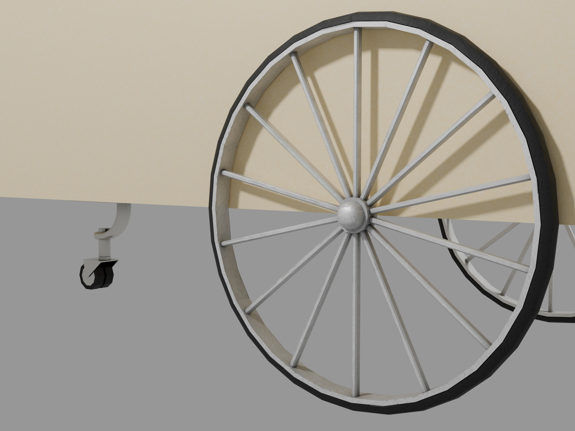 Stylized Ice Cream Cart Low-poly 3D model_5