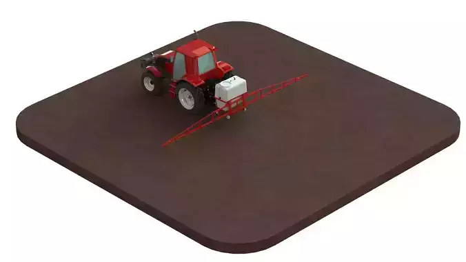 WG 0015 - Mounted boom sprayer 9m 3D model 3D model