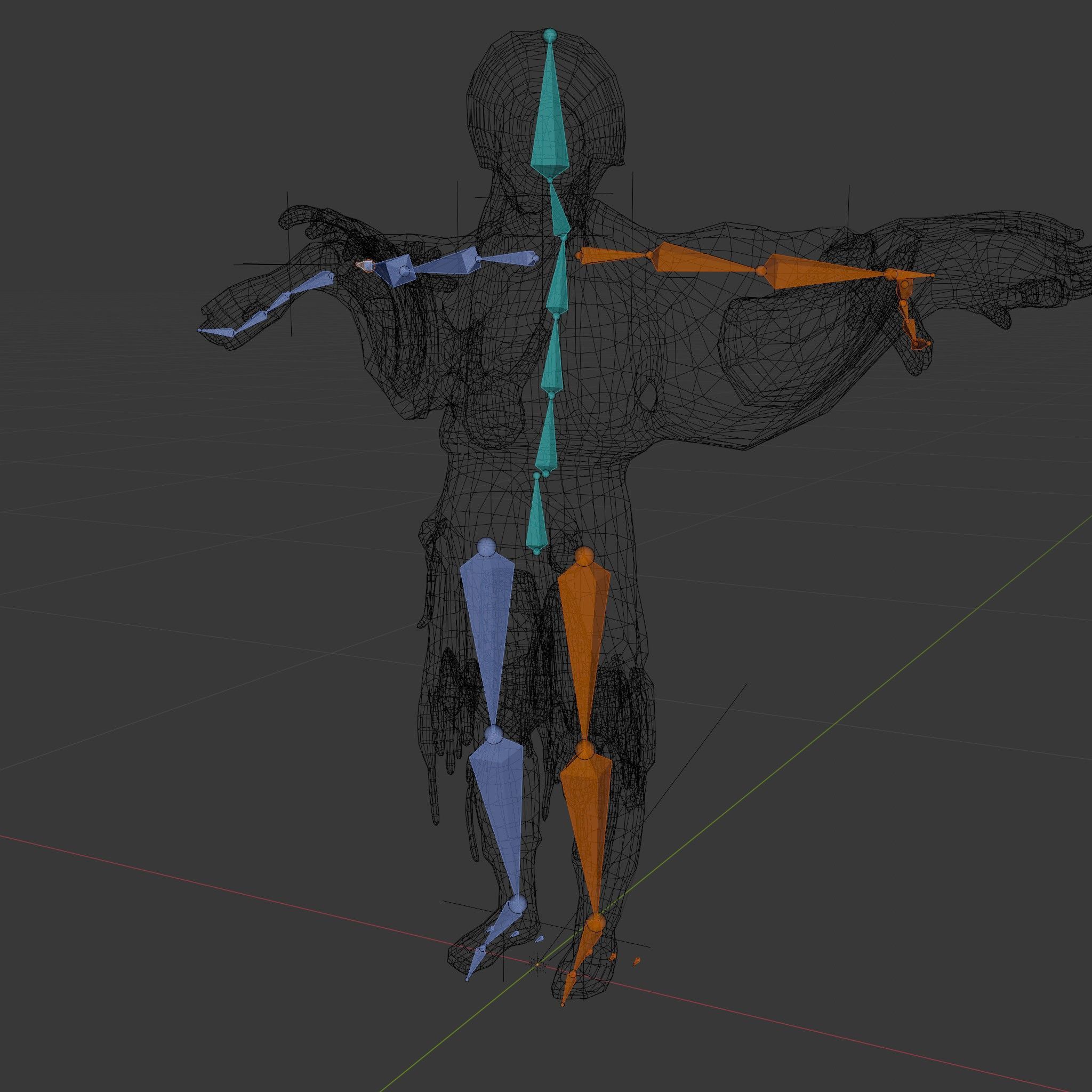 Traditional Tribal Chief Character Model Rigged and Animated Low-poly 3D model_6