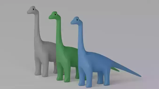Cartoon Brachiosaurus Dinosaur