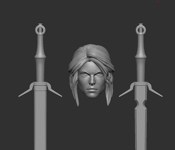 Ciri Headsculpt for Action Figures 3D print model