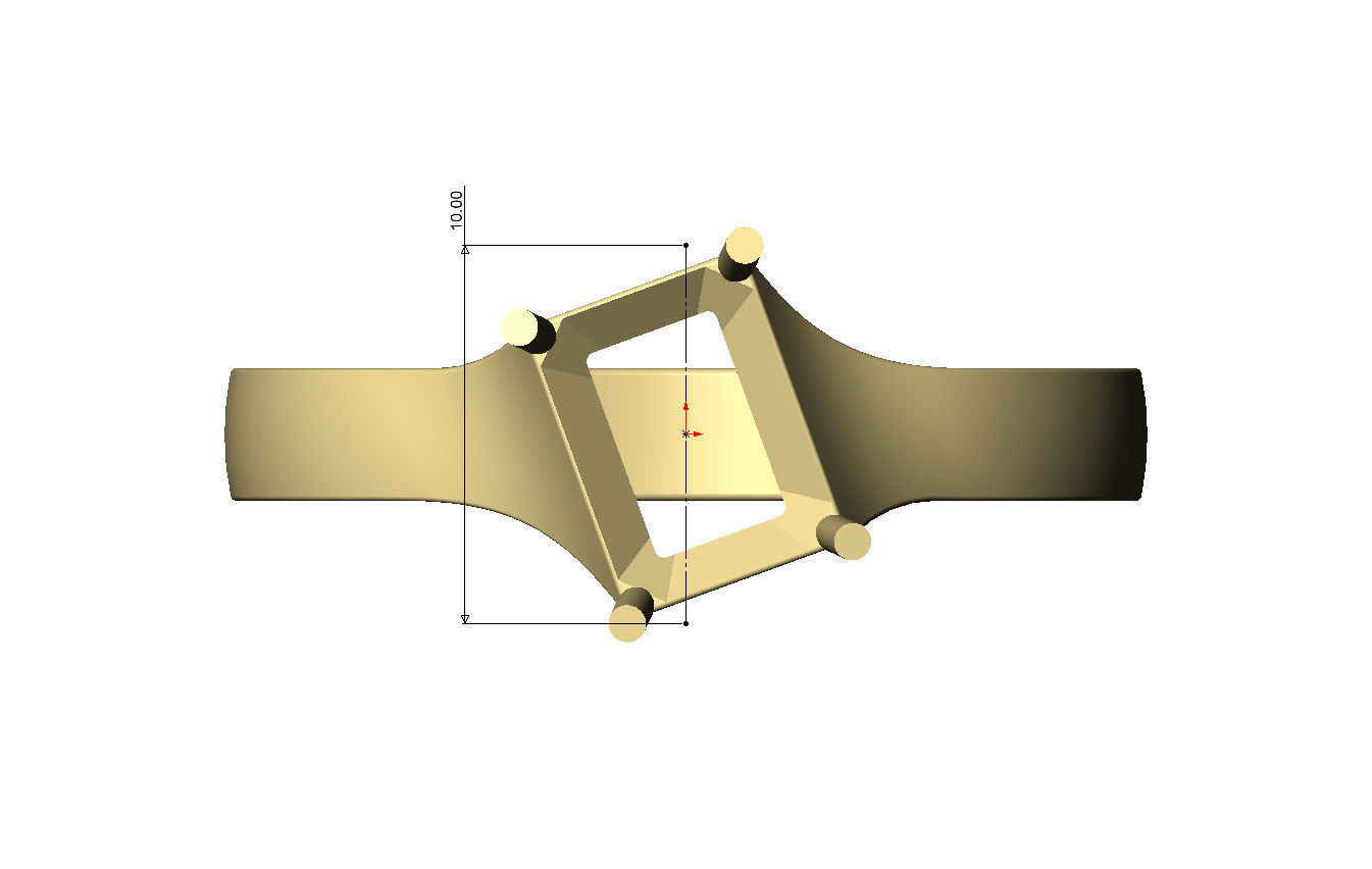 Tilted emerald 8x6mm diamond solitaire ring US size 7to12 3D print model_9
